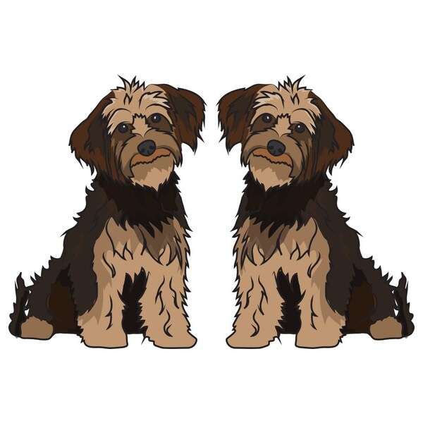 Yorkipoo Dog Decal, Dog Lover Decor Vinyl Sticker